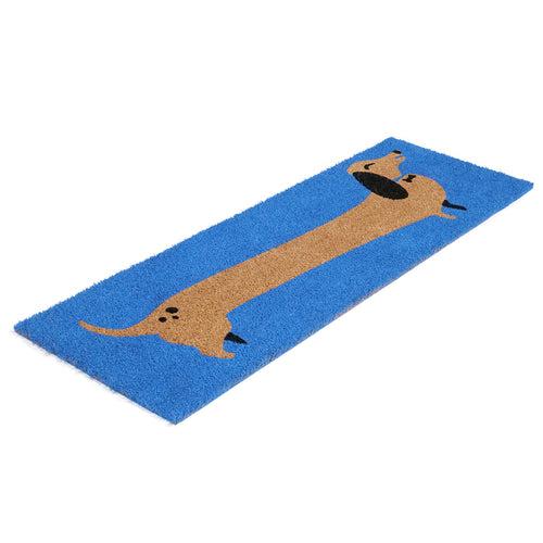 OnlyMat Dachshund Sausage Dog printed Natural Coir Doormat