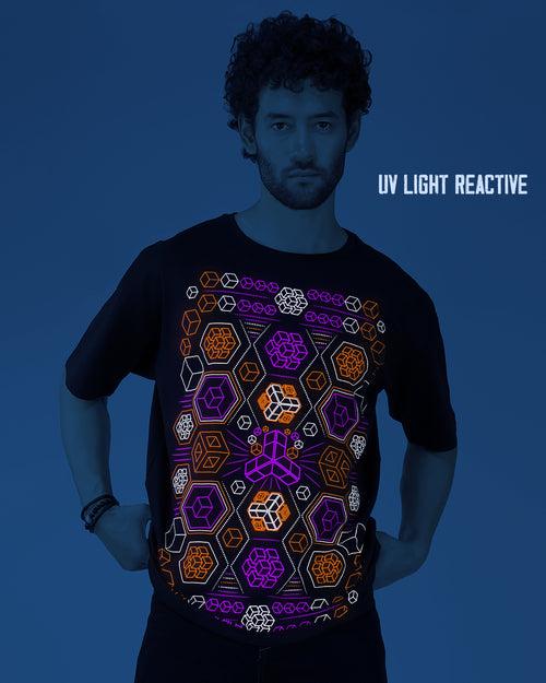 Hexagon | UV Light Reactive & Glow In Dark | Oversized T-Shirt