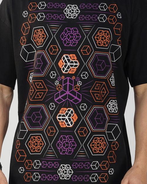 Hexagon | UV Light Reactive & Glow In Dark | Oversized T-Shirt