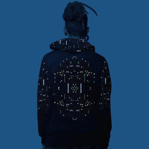 Pincode Glow In The Dark Cotton Hoodie