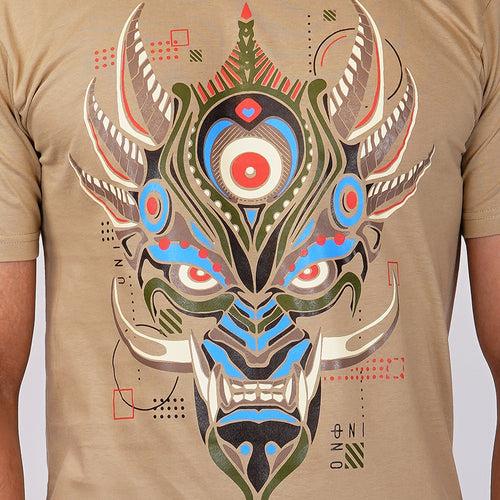 Oni Round Neck Half Sleeve T-Shirt