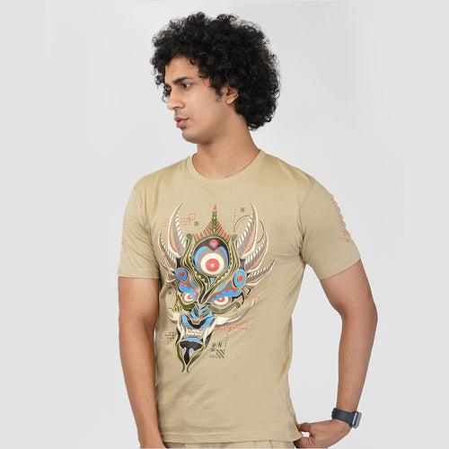 Oni Round Neck Half Sleeve T-Shirt