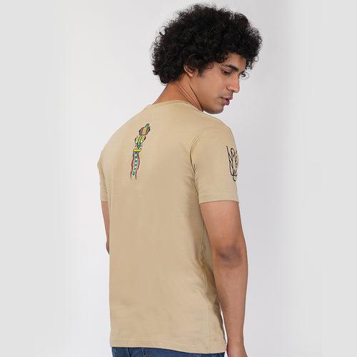 Serpent Round Neck Half Sleeve T-Shirt