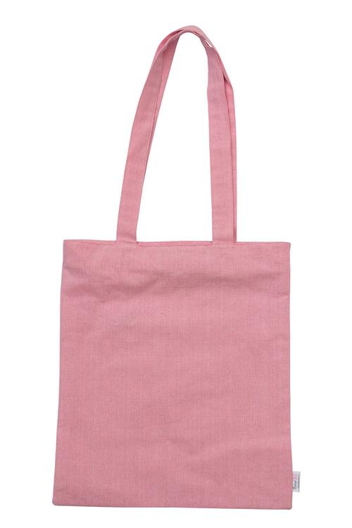 Sukoon Pink Cotton Tote Bag