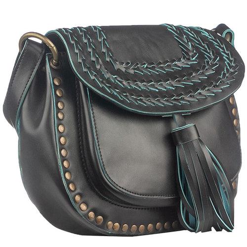 Black & Blue Saddle Bag