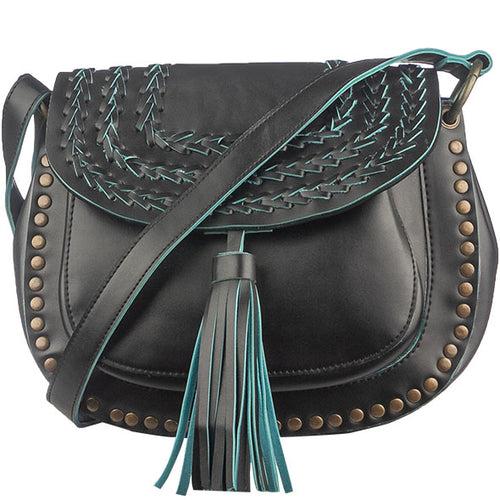 Black & Blue Saddle Bag