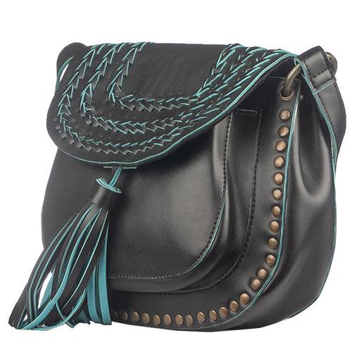 Black & Blue Saddle Bag