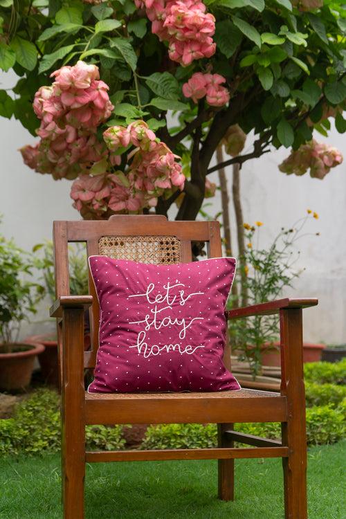 Let's Stay Home (Polka) Cushion Cover