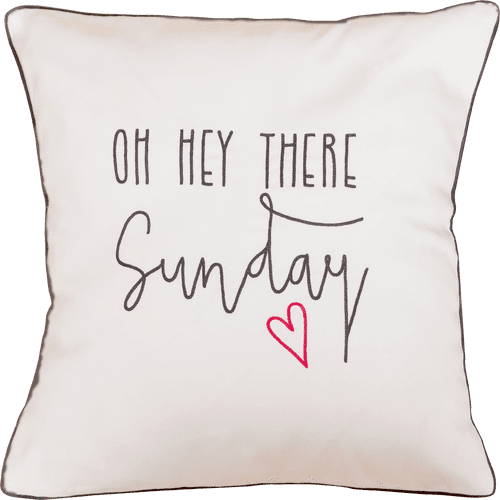 Oh Hey There Sunday (White) Cushion Cover