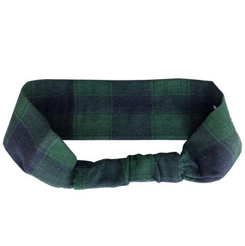 Green Plaid Headband