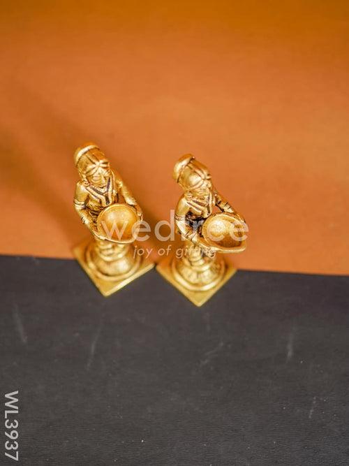 Brass Paavai Diya - Set of 2 - WL3937