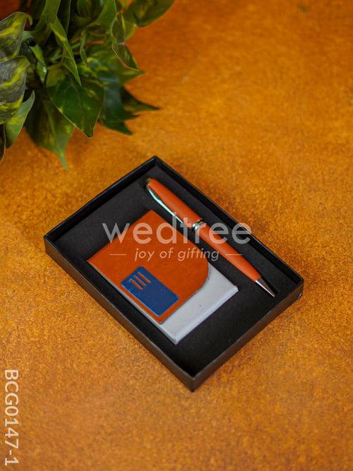 Corporate Gift - Card Holder with Pen (Brown) - BCG0147-1