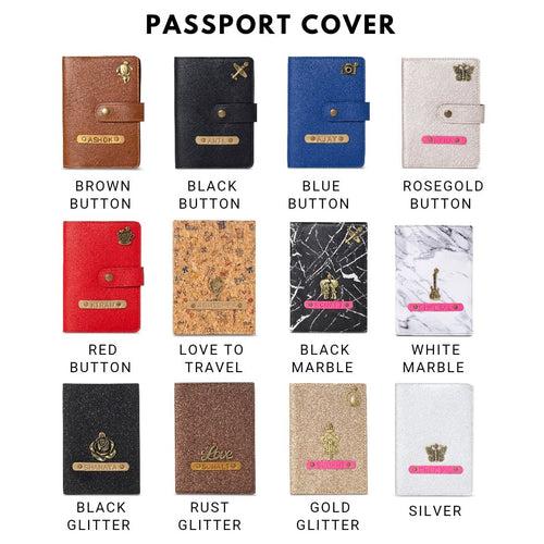 Passport Cover & Keychain Combo Set