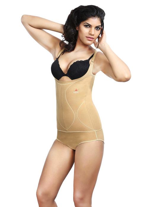 Adorna Body Slimmer Panty - Cotton Blend High Compression Shapewear for Women