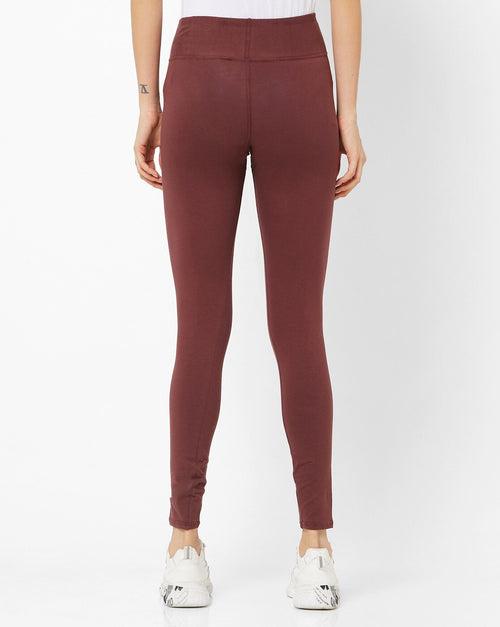 Adorna Active Leggings - Coffee Brown