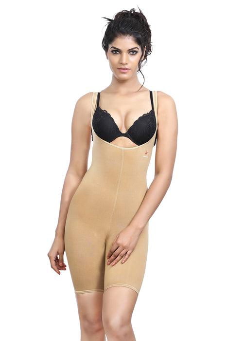 Adorna Bracer Body Suit - Cotton Blend Shapewear for Women