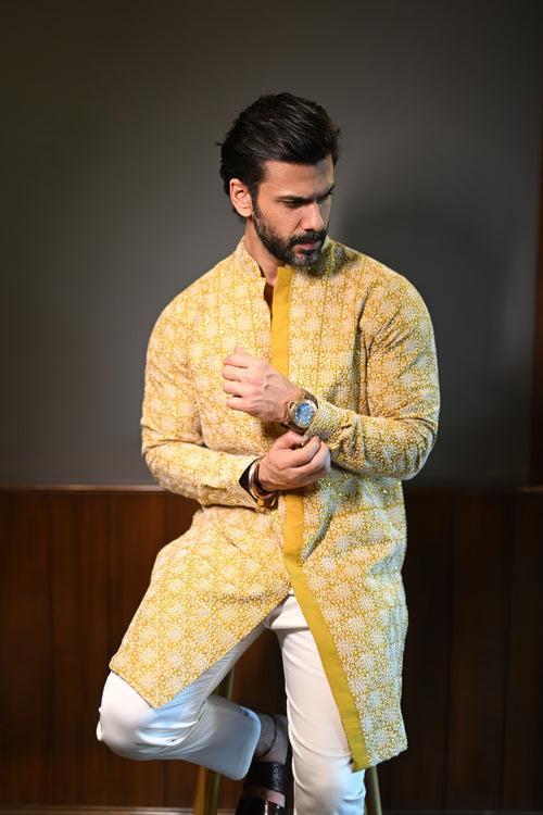 Canary Self Shirt Kurta Set