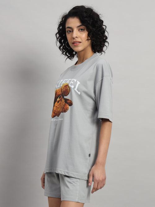 upside down bear T-shirt and Short Set