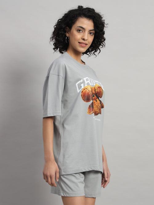 upside down bear T-shirt and Short Set