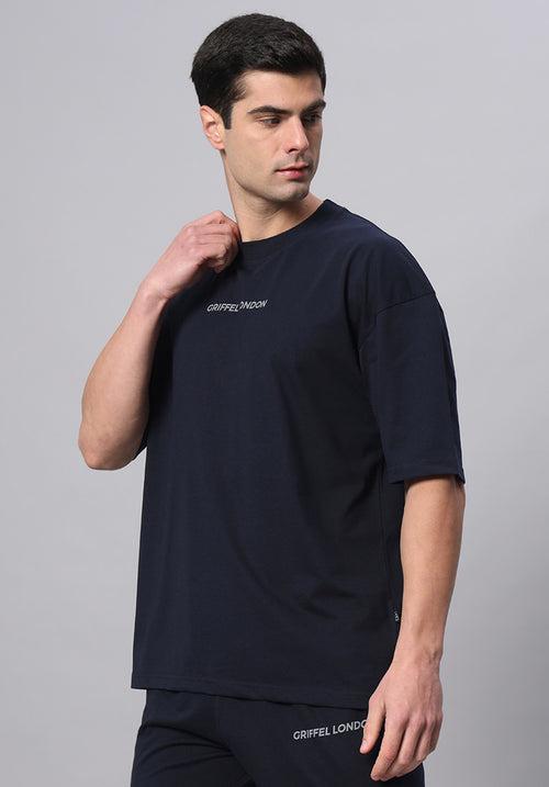 Basic Logo Drop Shoulder Oversized T-shirt