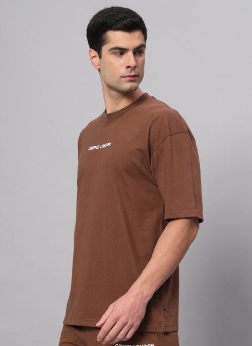 Basic Logo Drop Shoulder Oversized T-shirt