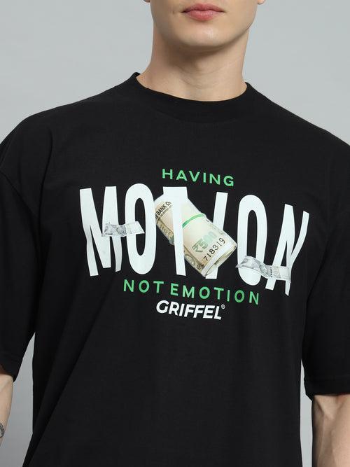 MOTION  Black Oversized T-Shirt