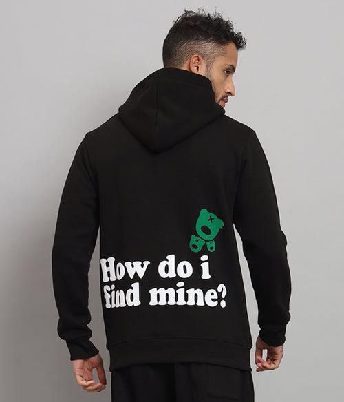 HOW DO I FIND MINE Print Oversized Hoodie