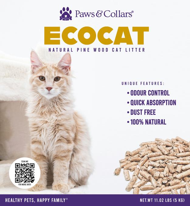 Natural Cat Litter, Eco-Friendly Wood Pellets, Safe For Cats & Kittens