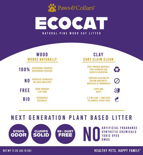 Natural Cat Litter, Eco-Friendly Wood Pellets, Safe For Cats & Kittens