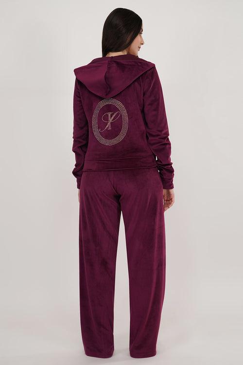 WINE CRYSTAL | VELVET TRACK SUIT