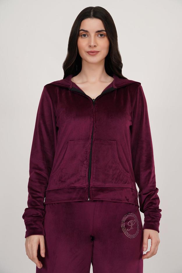 WINE CRYSTAL | VELVET TRACK SUIT