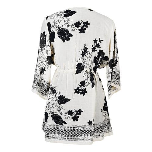 Rakhi - Combo 1 - Black n White Floral Dress