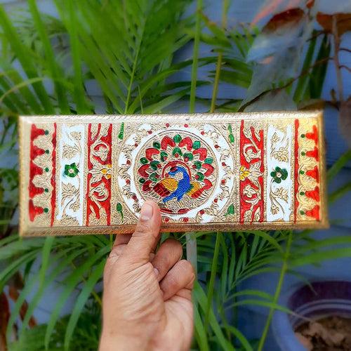 Pooja Chowki Bajot | Minakari Chauki Set - For Pooja, Festivals & Return Gifts - 12 Inch