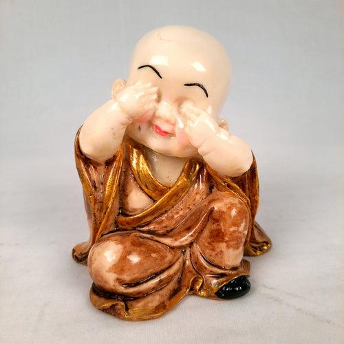 Buddha Baby Monk Showpiece | Feng Shui Decor - for Good Luck, Home, Table, Office Decor & Gift - 5 inch