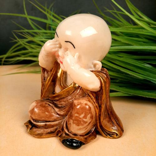 Buddha Baby Monk Showpiece | Feng Shui Decor - for Good Luck, Home, Table, Office Decor & Gift - 5 inch