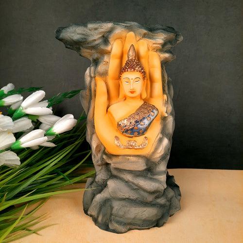 Vase | Flower Pot - Resin | Showpiece Cum Vase - Buddha Figurine - for Home Decoration, Living Room, Table, Shelf, Office , Interior Decor | Gifts for All Occasions- 11 inch