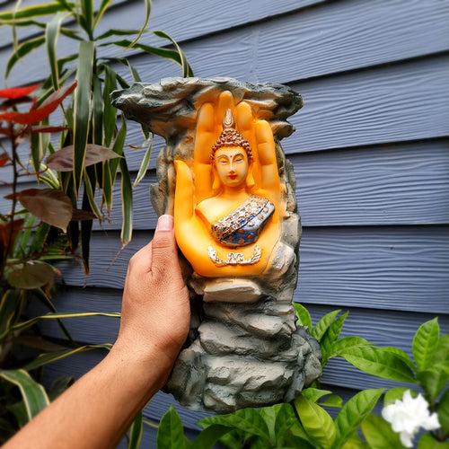 Vase | Flower Pot - Resin | Showpiece Cum Vase - Buddha Figurine - for Home Decoration, Living Room, Table, Shelf, Office , Interior Decor | Gifts for All Occasions- 11 inch