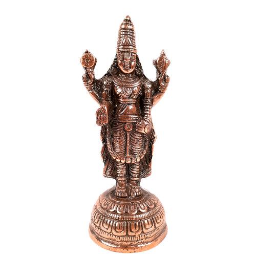 Sri Balaji Idol | Venkateswara Swami Statue | Tirupati Balaji Murti | Religious & Spiritual Sculpture - for Gift, Home, Living Room, Office, Puja Room Decoration  - 8 inch