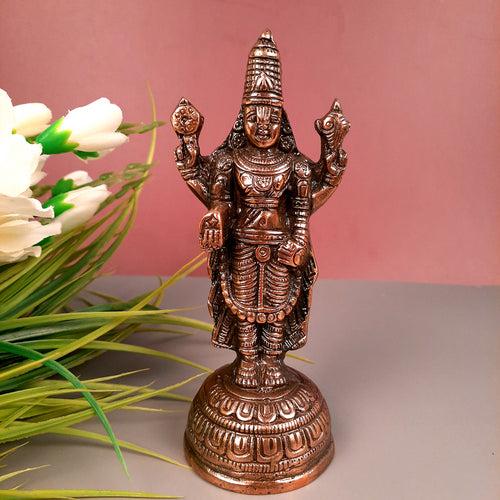 Sri Balaji Idol | Venkateswara Swami Statue | Tirupati Balaji Murti | Religious & Spiritual Sculpture - for Gift, Home, Living Room, Office, Puja Room Decoration  - 8 inch