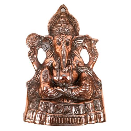 Ganesh Wall Hanging Cum Statue | Shri Ganesha Wall Decor Idol - for Diwali & Housewarming Gift | Religious & Spiritual Wall Art - for Puja, Home, Entrance  & Living Room - 17 Inch