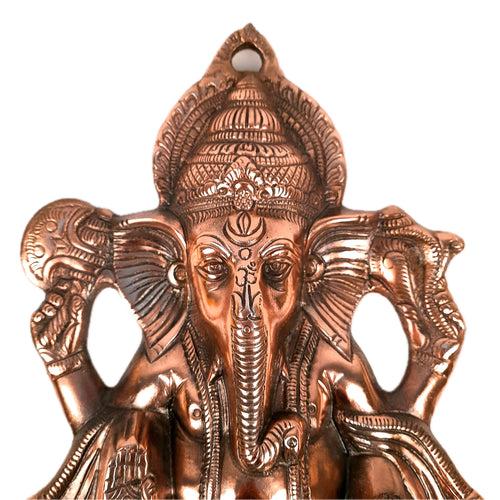 Ganesh Wall Hanging Cum Statue | Shri Ganesha Wall Decor Idol - for Diwali & Housewarming Gift | Religious & Spiritual Wall Art - for Puja, Home, Entrance  & Living Room - 17 Inch