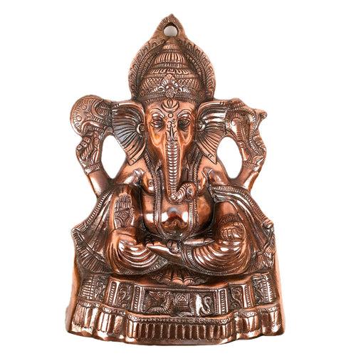 Ganesh Wall Hanging Cum Statue | Shri Ganesha Wall Decor Idol - for Diwali & Housewarming Gift | Religious & Spiritual Wall Art - for Puja, Home, Entrance  & Living Room - 17 Inch