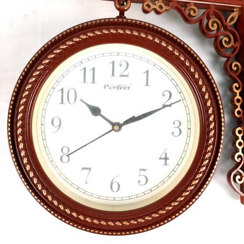 Railway Clocks - Double Sided | Victorian Station Wall Hanging Clock | Vintage Platform Watch - for Home, Living Room, Office Decor & Gifts - 11 Inch