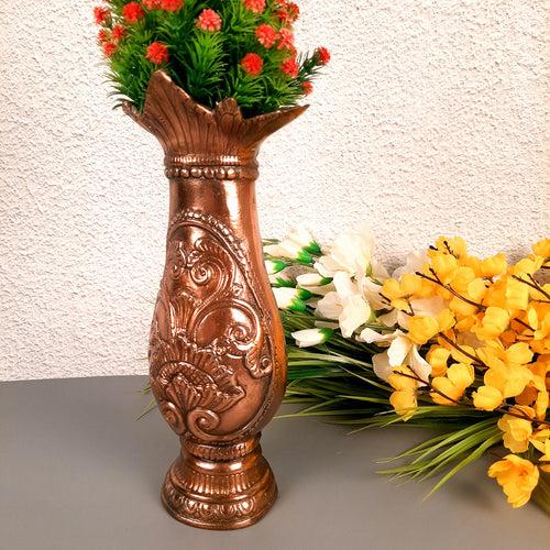 Flower Pot | Vase - for Home Decoration, Living Room, Table, Shelf, Office & Interior Decor | House Warming & Festival Gift - 12 Inch