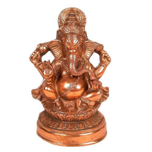 Ganesh Statue | Lord Ganesha Idol - for Home, Puja, Living Room, Entrance & Office Decor | Antique Idol for Religious & Spiritual Decor - 13 Inch