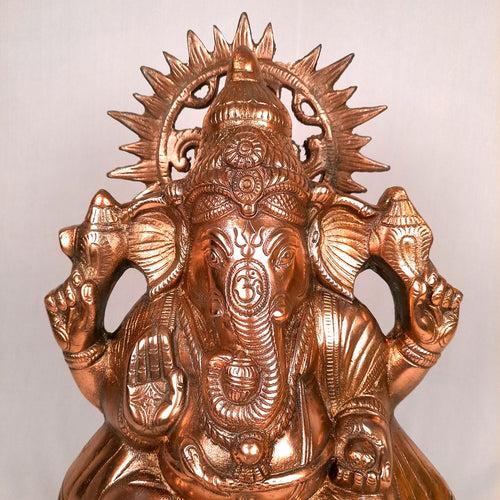 Ganesh Statue | Lord Ganesha Idol - for Home, Puja, Living Room, Entrance & Office Decor | Antique Idol for Religious & Spiritual Decor - 15 Inch