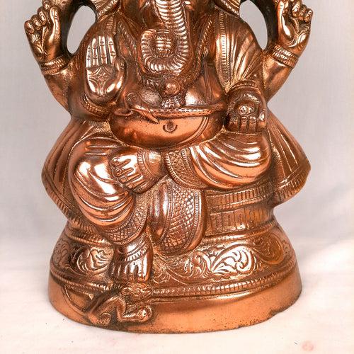 Ganesh Statue | Lord Ganesha Idol - for Home, Puja, Living Room, Entrance & Office Decor | Antique Idol for Religious & Spiritual Decor - 15 Inch