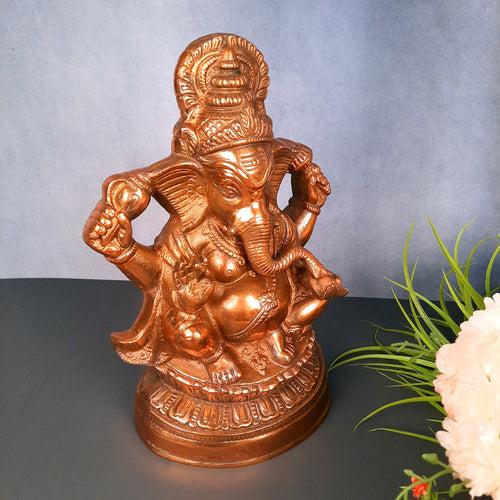 Ganesh Statue | Lord Ganesha Idol - for Home, Puja, Living Room, Entrance & Office Decor | Antique Idol for Religious & Spiritual Decor - 13 Inch