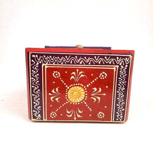 Jewellery Box | Decorative Wooden Jewelry Box - For Earring, Necklace & Gifts - 8 Inch