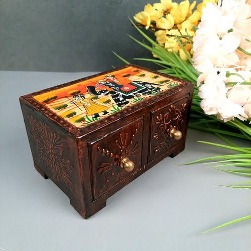 Jewelry Organizer | Wooden Jewelry Box - For Dressing Table, Home Decor & Gifts - 6 Inch